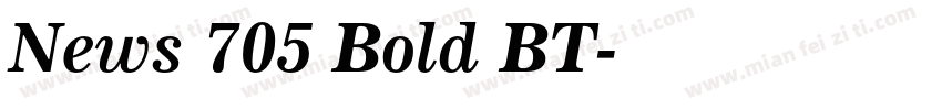 News 705 Bold BT字体转换